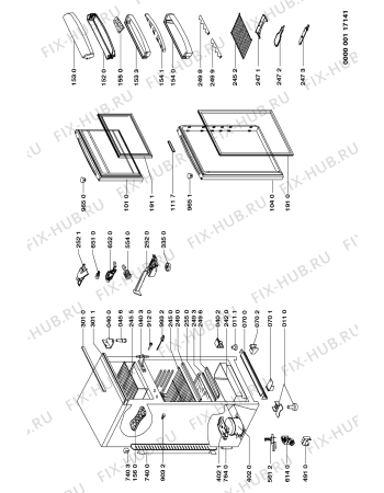 Схема №1 ART 926/H с изображением Дверь для холодильной камеры Whirlpool 481944268775