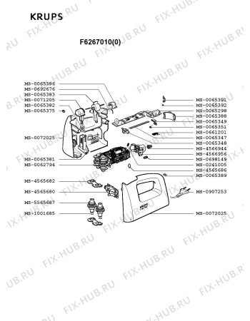 Взрыв-схема блендера (миксера) Krups F6267010(0) - Схема узла IP000761.4P2