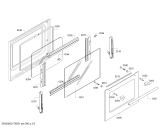 Схема №4 HBA64B162F H.BO.PY.L3D.IN.GLASS.B1a.N.E3_COT/ с изображением Внешняя дверь для духового шкафа Bosch 00798537