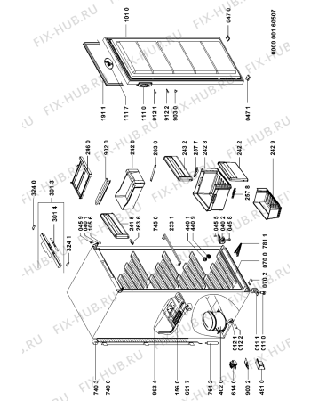 Схема №1 AFG 8063 с изображением Дверка для холодильной камеры Whirlpool 481241610321