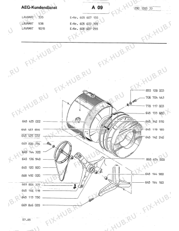 Взрыв-схема стиральной машины Aeg LAV9015 - Схема узла Section2