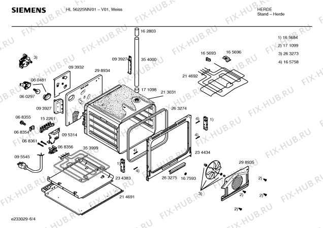 Схема №5 HL56225NN с изображением Инструкция по эксплуатации для духового шкафа Siemens 00523581