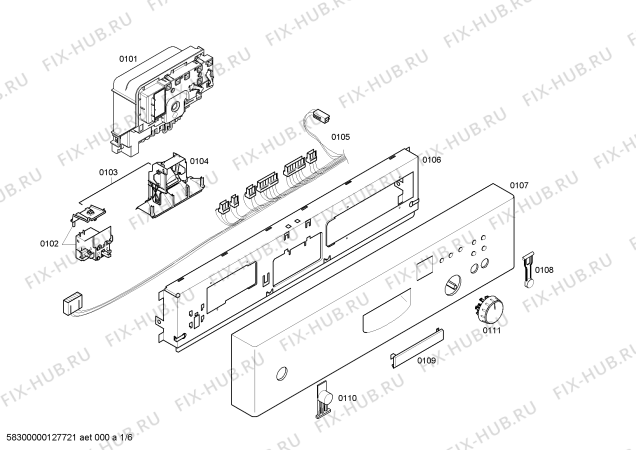 Схема №4 SHU66E07UC Electronic с изображением Кнопка для посудомоечной машины Bosch 00416676