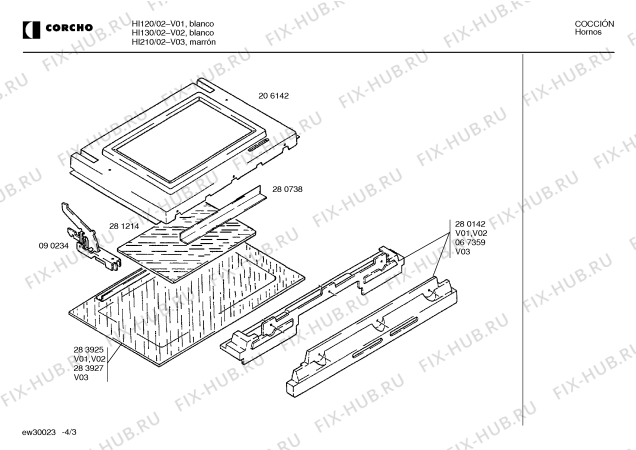 Схема №4 HI210 с изображением Панель для плиты (духовки) Bosch 00283903