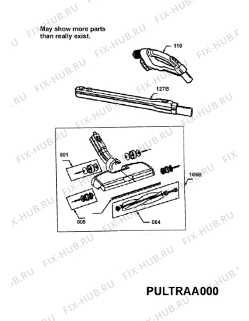 Взрыв-схема пылесоса Electrolux Z8841 - Схема узла Accessories