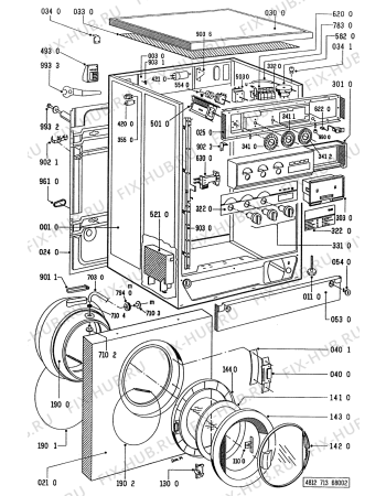 Схема №2 WT 9840 A/WS-D с изображением Обшивка для стиральной машины Whirlpool 481245218533