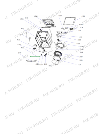 Схема №2 AWOA81200 с изображением Резервуар для стиралки Whirlpool 482000014516