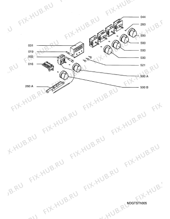 Взрыв-схема плиты (духовки) Electrolux EKC6651-W - Схема узла Functional parts 267