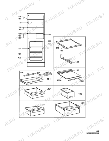 Взрыв-схема холодильника Electrolux ER8315B - Схема узла C10 Interior