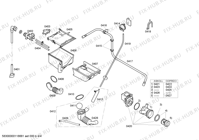 Схема №4 WAE2016SZA с изображением Панель управления для стиралки Bosch 00662654