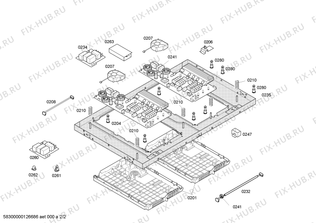 Схема №2 T4483X2 Induc.neff.80.tc_top.encst_plan.4i(b+wp) с изображением Стеклокерамика для плиты (духовки) Bosch 00479717