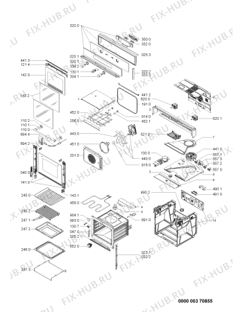 Схема №1 OVN918S1 (F091108) с изображением Наставление для плиты (духовки) Indesit C00371264
