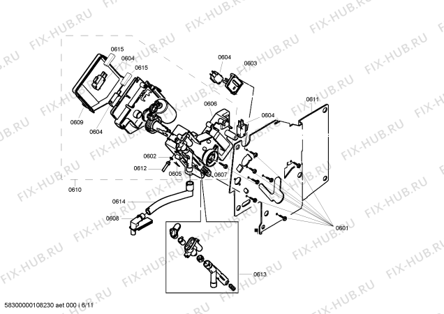 Схема №8 TK68E570 с изображением Панель для кофеварки (кофемашины) Siemens 00444426