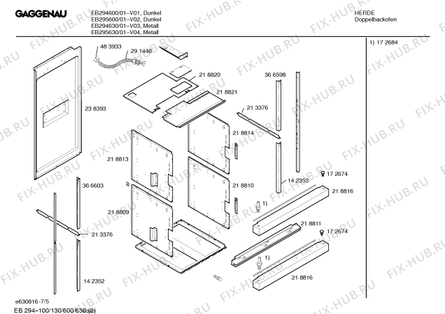 Схема №6 EB294130 с изображением Модуль управления для плиты (духовки) Bosch 00483932