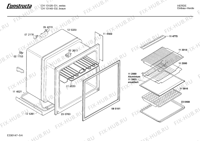 Взрыв-схема плиты (духовки) Constructa CH13120 - Схема узла 04