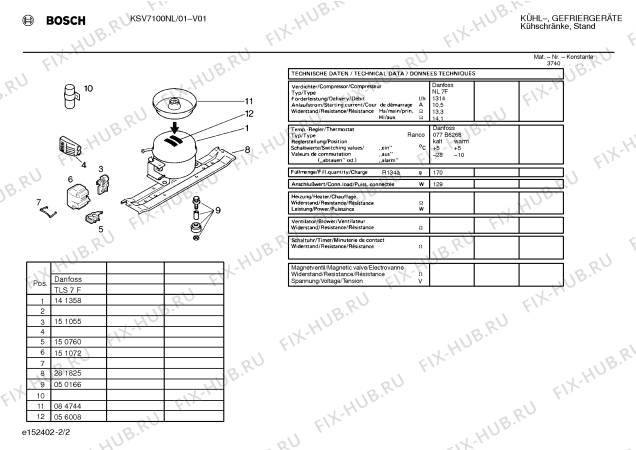 Взрыв-схема холодильника Bosch KSV7100NL - Схема узла 02