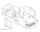 Схема №5 HBN594650E с изображением Передняя часть корпуса для электропечи Bosch 00662737