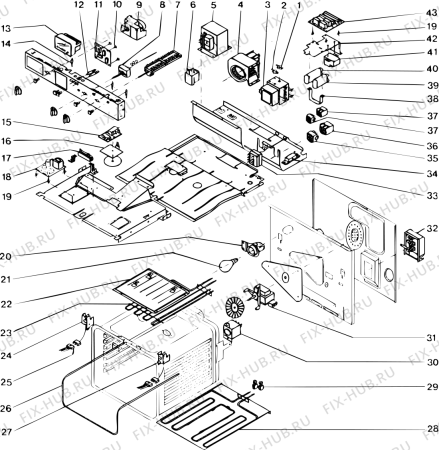 Схема №1 FE47IX (F016021) с изображением Подрешетка для плиты (духовки) Indesit C00131228