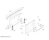 Схема №4 CF110250 с изображением Внешняя дверь для духового шкафа Bosch 00681713