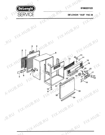 Схема №2 PAC36 с изображением Электрокомпрессор для кондиционера DELONGHI 512203