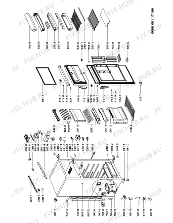Схема №1 ART 965/G/SILVER с изображением Фиксатор для холодильной камеры Whirlpool 481240478323