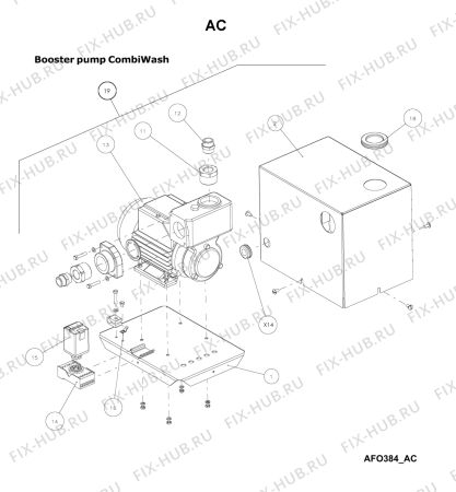 Схема №25 AFO 384 с изображением Прокладка для комплектующей Whirlpool 482000000905