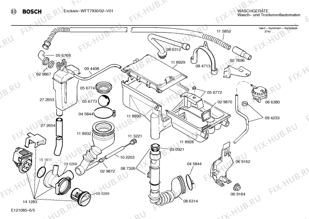 Схема №6 WFT7930 EXCLUSIV с изображением Панель управления для стиралки Bosch 00288703