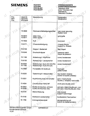 Взрыв-схема телевизора Siemens FC215L4FF - Схема узла 03