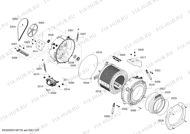 Схема №5 WKD28540FF с изображением Панель управления для стиралки Bosch 00745369