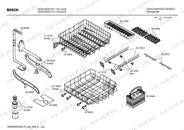 Взрыв-схема посудомоечной машины Bosch SGS4332EU - Схема узла 06