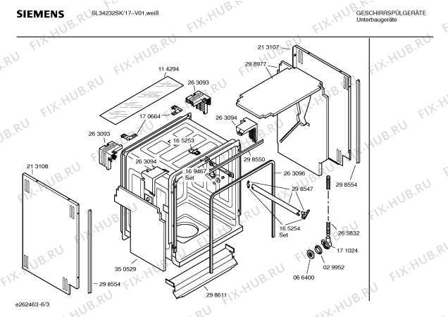 Взрыв-схема посудомоечной машины Siemens SL34232SK - Схема узла 03
