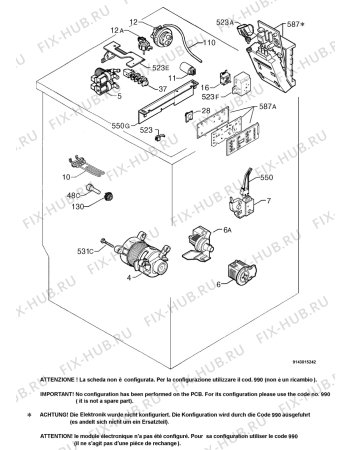 Взрыв-схема стиральной машины Aeg L14810 - Схема узла Electrical equipment 268