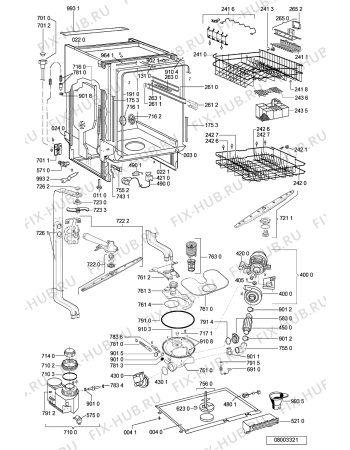 Схема №2 ADG 6440/1 WH с изображением Обшивка для электропосудомоечной машины Whirlpool 481245372266