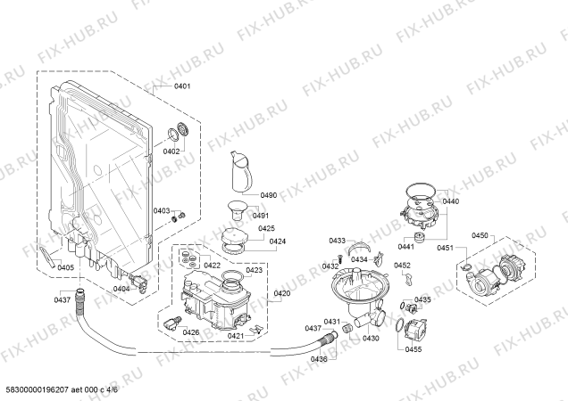 Схема №6 S52M85X8DE Excellent made in Germany с изображением Силовой модуль запрограммированный для посудомоечной машины Bosch 12015469