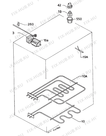 Взрыв-схема плиты (духовки) Zanussi ZC605C - Схема узла Electrical equipment 268