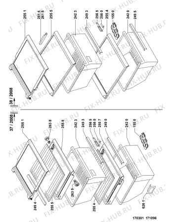 Схема №9 MSZ 801 DF 48862 с изображением Блок управления для холодильника Whirlpool 481245228985