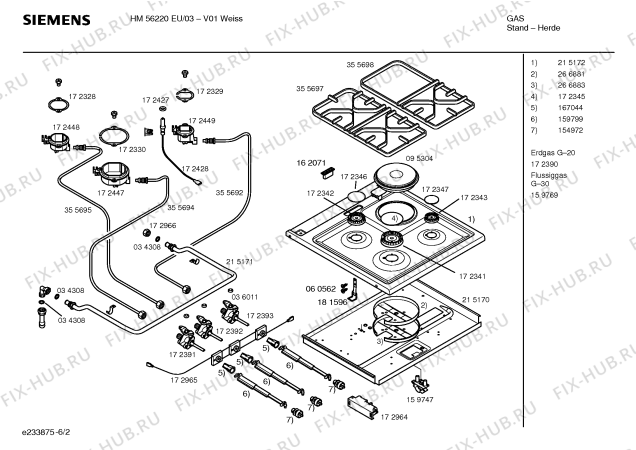 Схема №5 HM56220EU с изображением Инструкция по эксплуатации для плиты (духовки) Siemens 00529093