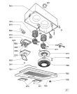 Схема №1 AKB 086/F с изображением Клавиша для вытяжки Whirlpool 481941028444