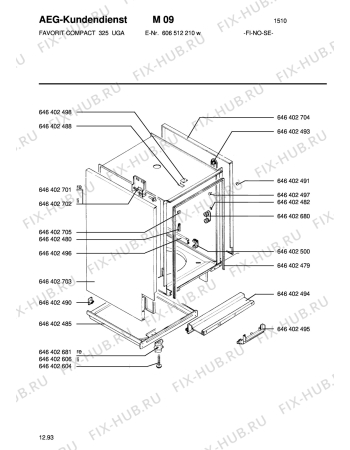 Схема №4 FAV COMP325 NSFS с изображением Дроссель для посудомойки Aeg 8996464027094