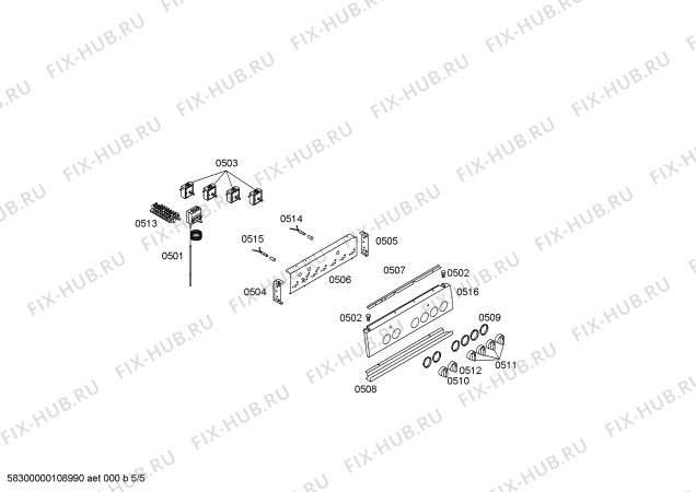 Схема №5 HSL722KSC с изображением Конфорка для духового шкафа Bosch 00706521