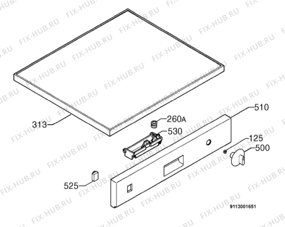 Взрыв-схема посудомоечной машины Zanussi DW683 - Схема узла Command panel 037