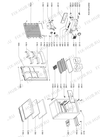 Схема №1 KVA 1401/1 с изображением Элемент корпуса для холодильника Whirlpool 481244098242