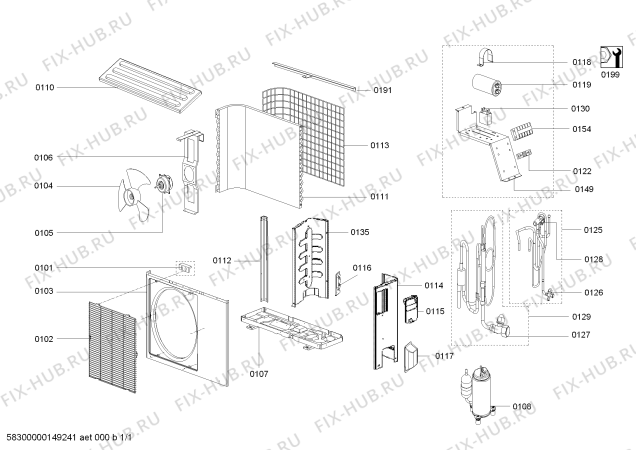 Схема №1 S1ZMA09602 с изображением Ручка для сплит-системы Bosch 00657837
