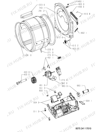 Схема №2 AWZ 2412 с изображением Обшивка для сушильной машины Whirlpool 481245213605