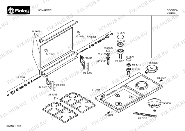 Схема №3 3CM417B с изображением Панель для духового шкафа Bosch 00217057