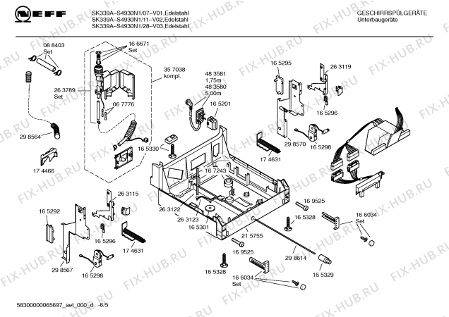 Схема №5 S4930N1, Art.: SK339A с изображением Инструкция по эксплуатации для посудомоечной машины Bosch 00586087