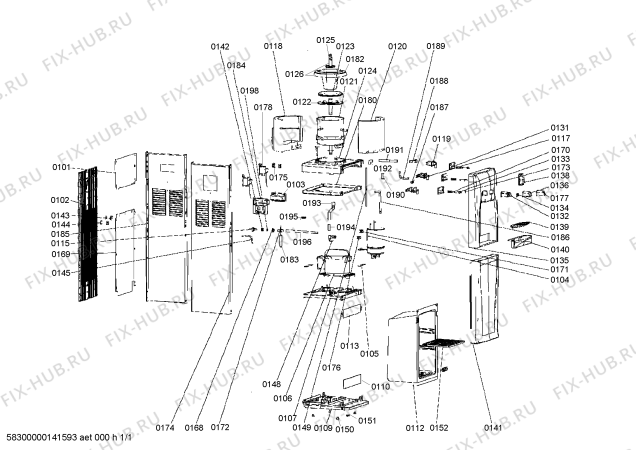 Схема №1 RDW1370 с изображением Труба для кулера для воды Bosch 00621311