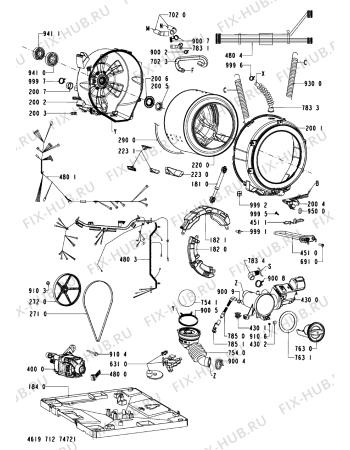 Схема №1 WFW 9750 WR 02 с изображением Холдер для стиралки Whirlpool 481249818708