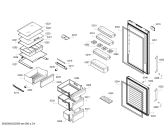 Схема №4 KGN39XC3OR Bosch с изображением Дверь для холодильной камеры Bosch 00718439