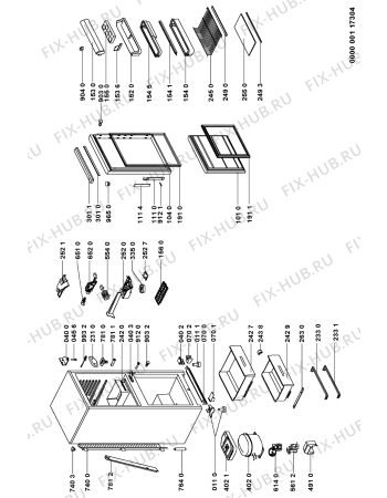 Схема №1 KGC 2552/2 с изображением Элемент корпуса для холодильной камеры Whirlpool 481246468037